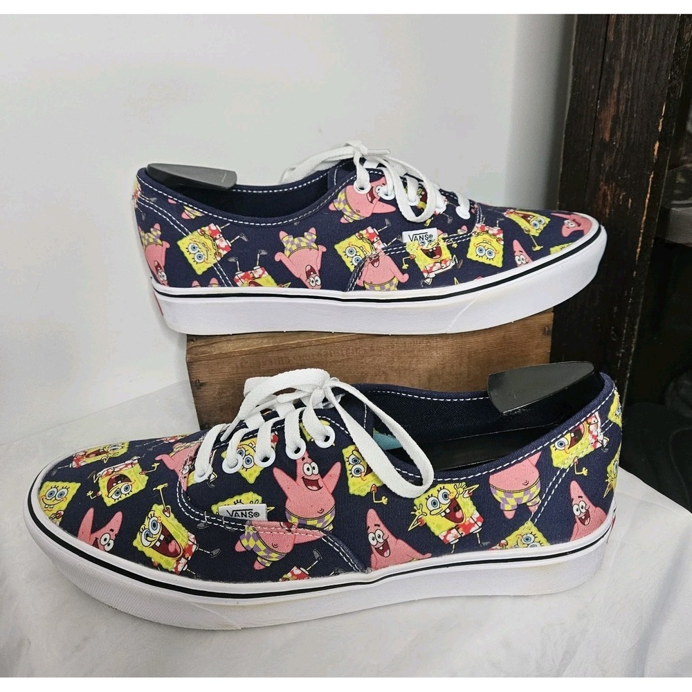 Vans X Aloha Sponge Bob Square Pants Authentic Skate Comfycush Men's Size 10